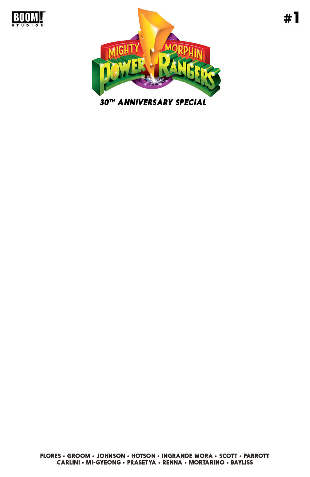 MMPR 30TH ANNV SPECIAL #1 CVR E BLANK SKETCH VAR