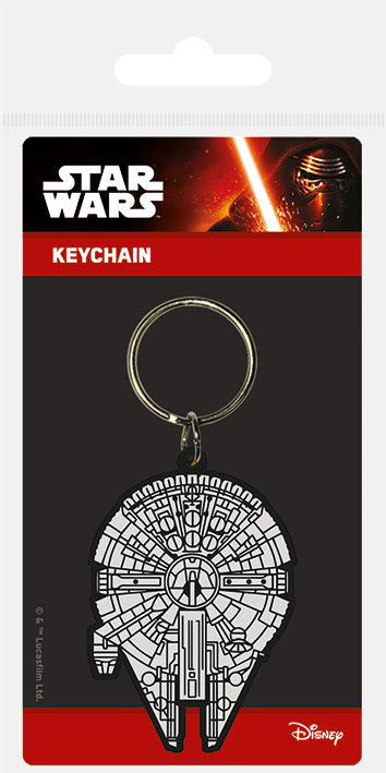 STAR WARS (MILLENNIUM FALCON) RUBBER KEYCHAIN