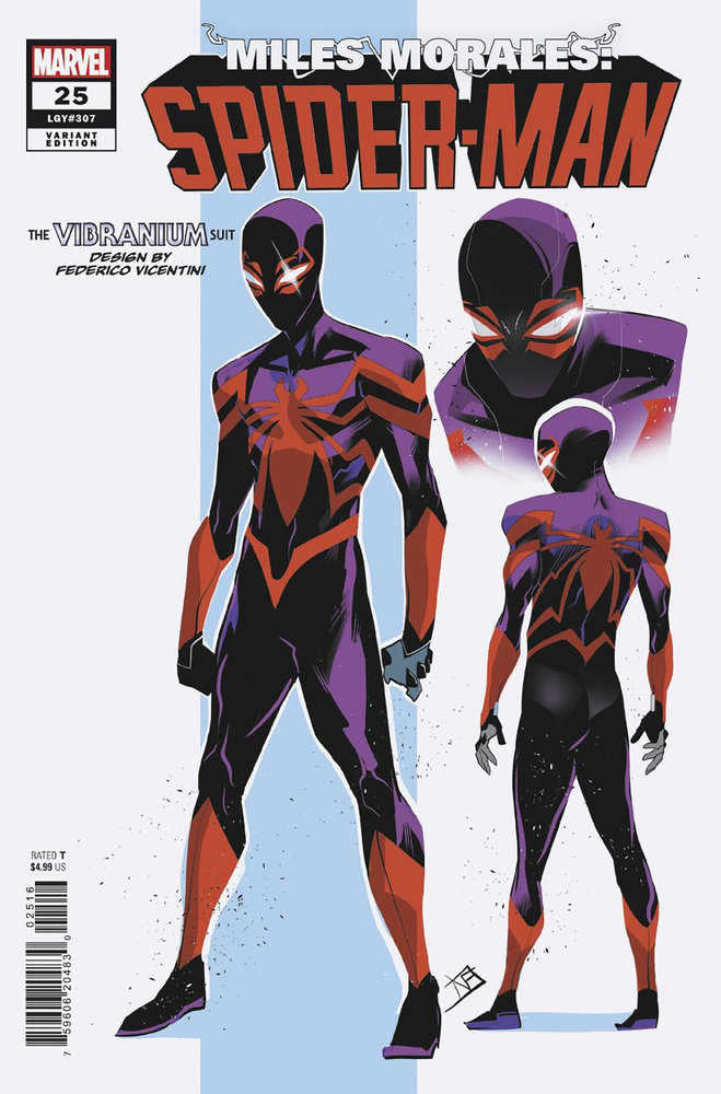 MILES MORALES SPIDER-MAN #25 FEDERICO VICENTINI DESIGN 1:25 VARIANT