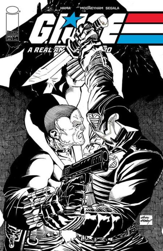 G.I. JOE A REAL AMERICAN HERO #313 COVER B ANDY KUBERT BLACK & WHITE VARIANT