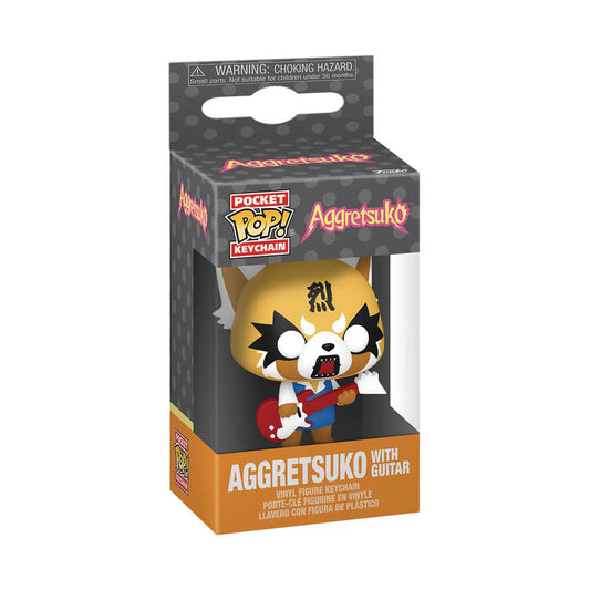 POP KEYCHAIN AGGRETSUKO W GUITAR FIGURE