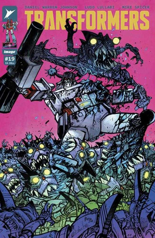 TRANSFORMERS #19 COVER A DANIEL WARREN JOHNSON & MIKE SPICER