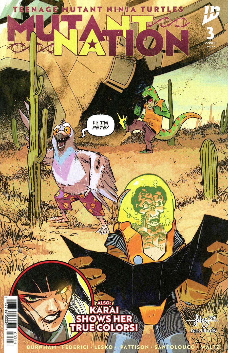 TEENAGE MUTANT NINJA TURTLES MUTANT NATION #3 COVER A FERNANDEZ