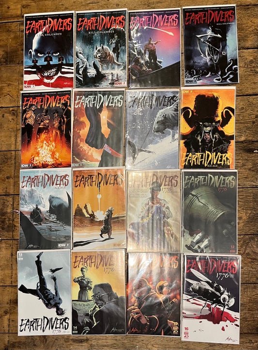 EARTHDIVERS FULL SET PRE-OWNED ISSUES #1 TO #16 IDW