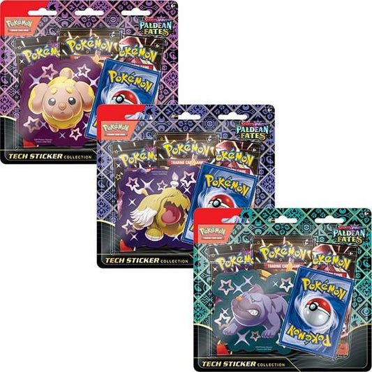 Pokemon TCG: Scarlet & Violet 4.5 Paldean Fates Tech Sticker Box -Fidough/Greavard/Maschiff