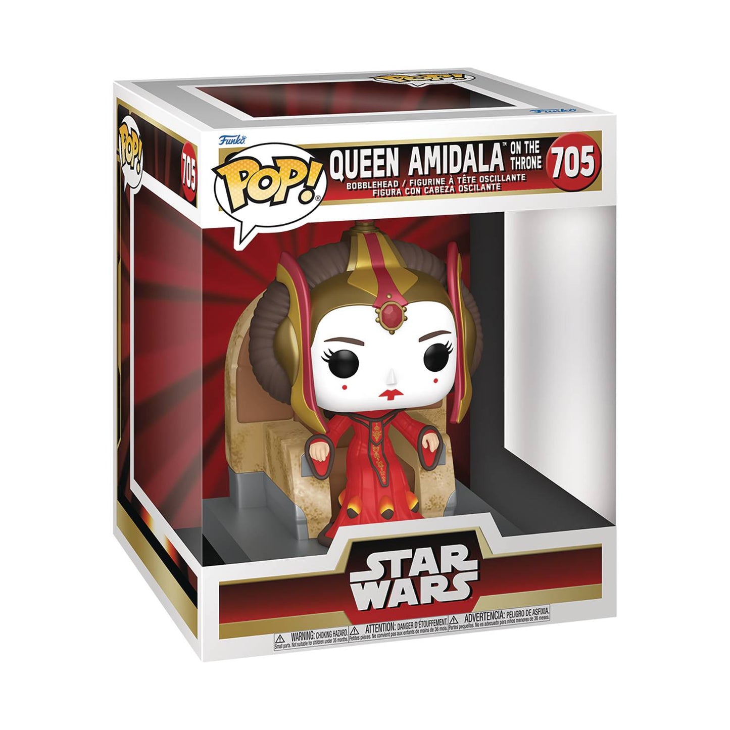 POP DELUXE STAR WARS AMIDALA ON THRONE VINYL FIGURE