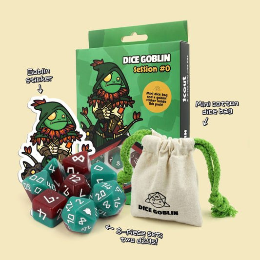 THE SCOUT 8-PIECE RPG DICE SET BY DICE GOBLIN